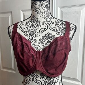 Panache Wine Underwire‎ Support Bra Serene 10305 36G
